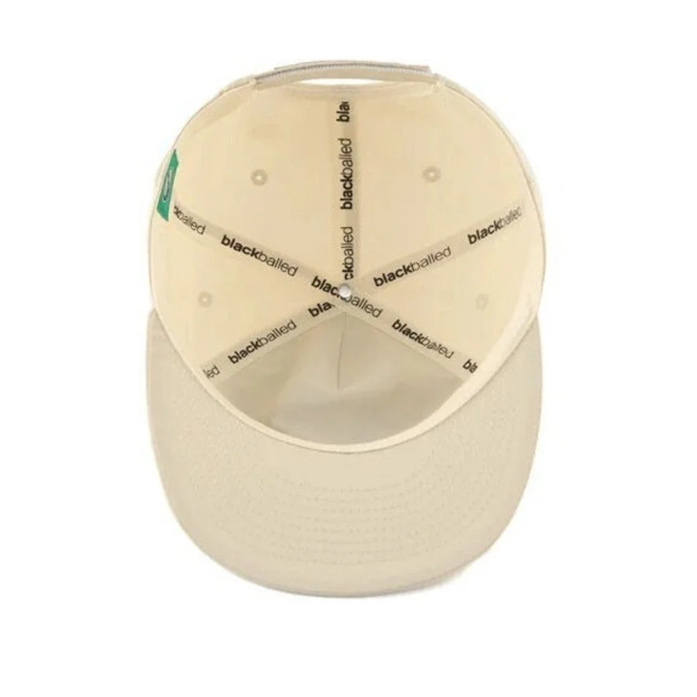 Blackballed Golf Unstructured Hat - Cream - Adjustable Strap - One Size